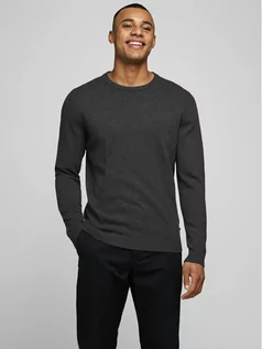 Swetry damskie - Jack&Jones Sweter Basic 12137190 Szary Regular Fit - grafika 1