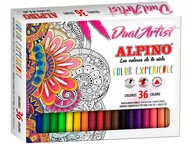 Zabawki kreatywne - Flamastry artystyczne Alpino Experience Dual Artist 36 kolorów - miniaturka - grafika 1