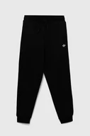 Spodnie i spodenki dla dziewczynek - adidas Originals spodnie dresowe dziecięce kolor czarny gładkie - miniaturka - grafika 1