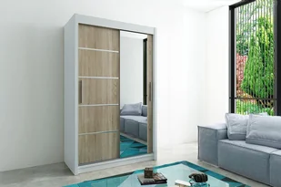 MINIO szafa 150 cm VERONA 2 biały / sonoma - Szafy - miniaturka - grafika 1