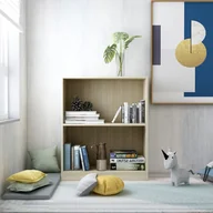 Regały - vidaXL Regał na książki, dąb sonoma, 60 x 24 x 74,5 cm, płyta wiórowa - miniaturka - grafika 1