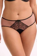 Majtki damskie - Gaia 1312P Imani figi klasyczny, wygodny krój czarno-beżowy - miniaturka - grafika 1