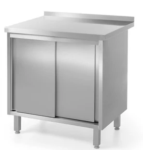Hendi Stół przyścienny, szafka z drzwiami suwanymi Bistro Line Stół przyścienny - Stoły gastronomiczne - miniaturka - grafika 1