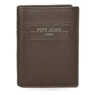 Portfele - Pepe Jeans Checkbox Portfel pionowy z portmonetką Brązowy 8,5x10,5x1 cms Skóra, Brązowy, Talla única, Portfolio pionowe z toreb - miniaturka - grafika 1