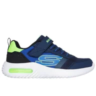 Buty dla dziewczynek - Buty dziecięce Skechers Bounder Tech Ultravoid 403723LNVLM - granatowe - miniaturka - grafika 1