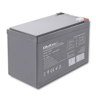 Qoltec AKUMULATOR AGM | 12V | 12AH 53049 - Zasilacze awaryjne UPS - miniaturka - grafika 7