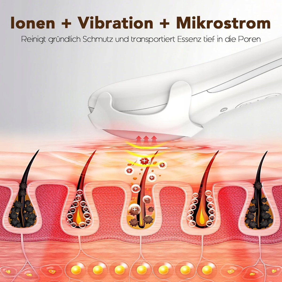 MASAŻER DO TWARZY PRZECIW ZMARSZCZKOM LIFTING 45°C EMS 3 TRYBY USB