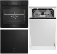 Zestawy AGD - Zestaw AGD do zabudowy Beko Piekarnik BBIE17300B + Płyta indukcyjna HII64400 MT + Zmywarka BDIS38041Q - miniaturka - grafika 1