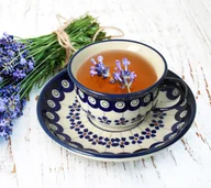 Filiżanki - FILIŻANKA I SPODEK CERAMIKA BOLESŁAWIEC Ø 10,2/14,2 cm V 0,11 L GU716DEK166A - miniaturka - grafika 1