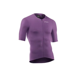Koszulka rowerowa szosowa NORTHWAVE Essence Jersey UPF50 fioletowy - Koszulki rowerowe - miniaturka - grafika 1