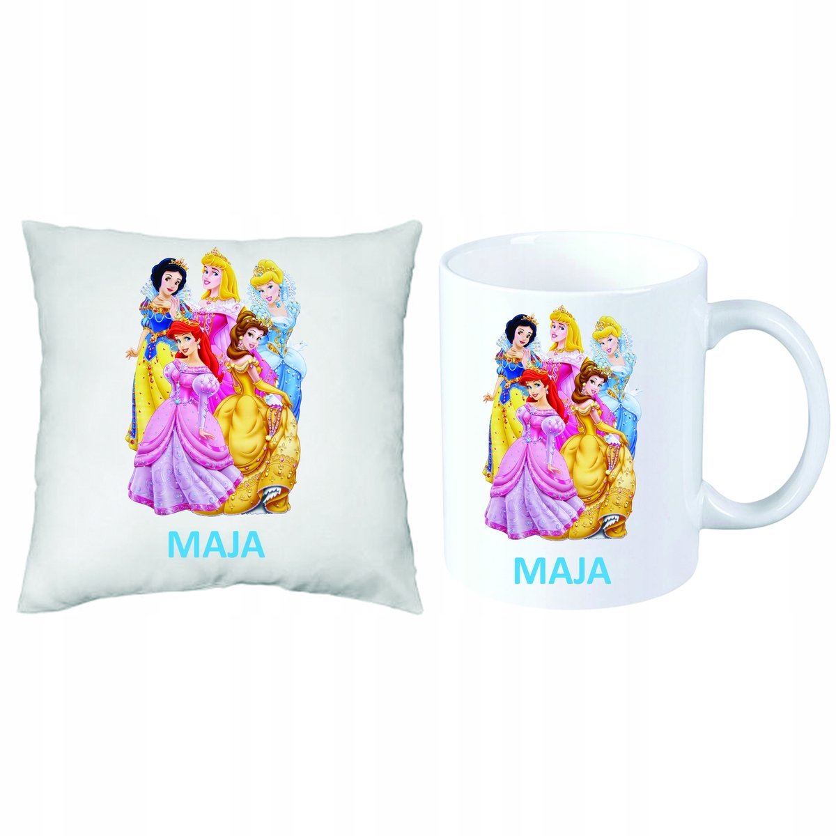 ZESTAW PREZENT PODUSZKA + KUBEK KSIĘŻNICZKI IMIĘ