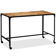 Stoły - vidaXL Stół jadalniany, lite drewno mango i stal, 120x60x76 cm - miniaturka - grafika 1