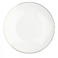 Talerze - Talerz obiadowy płytki porcelana kremowa Bella Złota Linia 26 cm - miniaturka - grafika 1