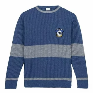 Swetry męskie - CERDÁ LIFE'S LITTLE MOMENTS - Męski i damski sweter z dzianiny Harry Potter z okrągłym dekoltem i długim rękawem w stylu Tricot - Oficjalna licencja Warner Bros, niebieski, XL - grafika 1
