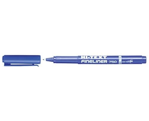 Hi-Text 750 Fineliner zestaw 12 cienkich długopisów 1 mm niebieski