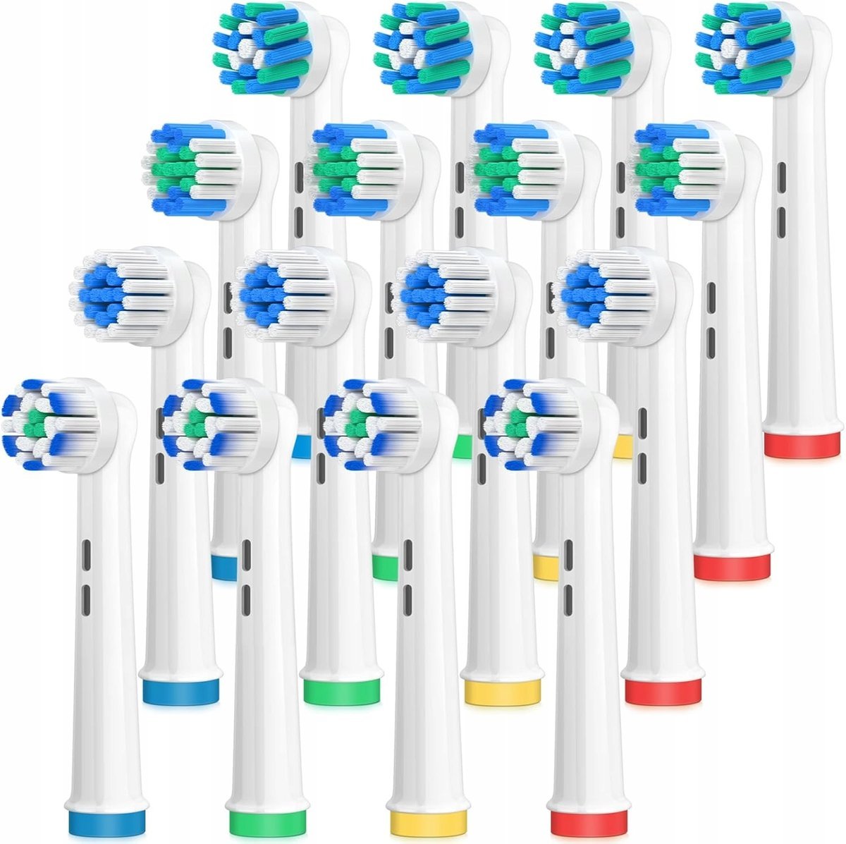 KOŃCÓWKI DO SZCZOTECZKI ELEKTRYCZNEJ BRAUN ORAL-B WYMIENNE GŁÓWKI BIAŁE x16