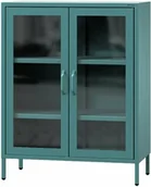 Szafy biurowe - JAN NOWAK Niska witryna GINA, 800 x 1015 x 400 mm, Modern : Morski - miniaturka - grafika 1