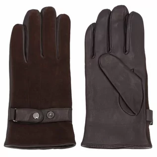 Rękawiczki - Joop! Rękawice skórzane dark brown 7237-M-205 - grafika 1