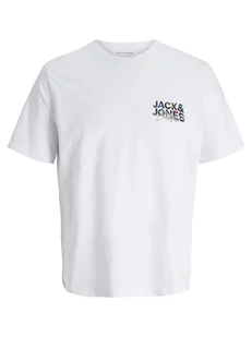 Jack & Jones Koszulka "Jjgeplas" w kolorze białym - Koszulki męskie - miniaturka - grafika 1