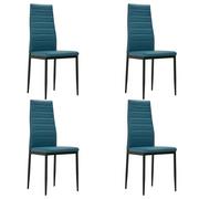 Krzesła - vidaXL Krzesła jadalniane, 4 szt., morski błękit, sztuczna skóra - miniaturka - grafika 1
