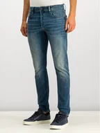 Spodnie męskie - G-Star Raw Jeansy 3301 51001-8968-2965 Granatowy Slim Fit - miniaturka - grafika 1