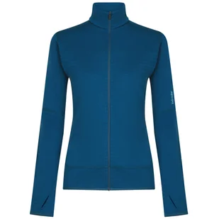 Bluza damska Icebreaker Women Merino Blend 300 RealFleece™ Descender LS Zip Rozmiar: S / Kolor: niebieski - Bluzy sportowe damskie - miniaturka - grafika 1