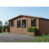 Altany ogrodowe - Domek ogrodowy ALTANKA 20 m2 - 5x4 m - 28 mm, drewniany, impregnowany, DOM566, 1szt. - miniaturka - grafika 1