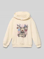 Bluzy dla dziewczynek - Bluza z kapturem o kroju regular fit z mieszanki bawełny - miniaturka - grafika 1