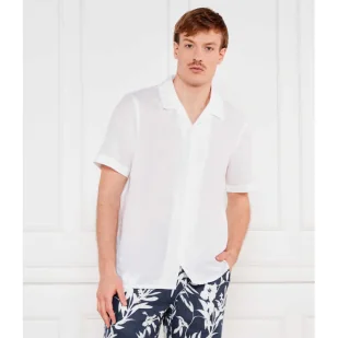 Calvin Klein Lniana koszula Regular Fit - Koszule męskie - miniaturka - grafika 1