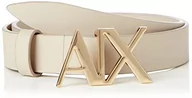 Paski - Armani Exchange Damski pasek z logo, noise, XL - miniaturka - grafika 1