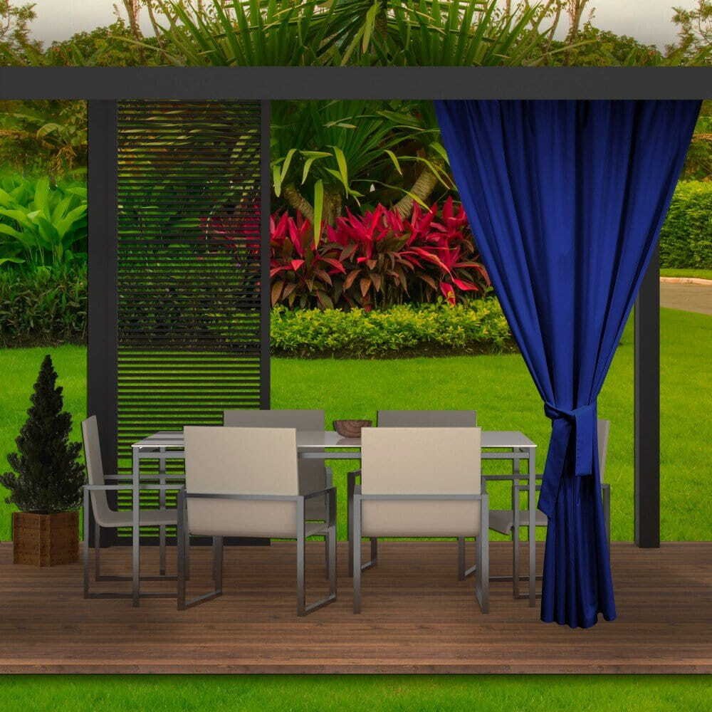 Zasłona ogrodowa 155x220cm ciemnoniebieska 1 szt zasłona na taras balkon zasłona zewnętrzna wodoodporna zasłona na zewnątrz zasłona do ogrodu