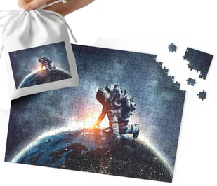 PUZZLE - ASTRONAUTA KOSMOS WZORY DLA CHŁOPCA 24el + WORECZEK - Puzzle - miniaturka - grafika 1