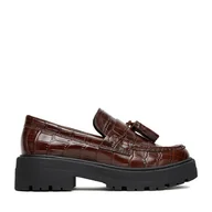 Półbuty damskie - Loafersy Gino Rossi EO-HOX-12036 Brązowy - miniaturka - grafika 1