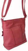 Torebki damskie - Torebka Skórzana MAGRE (PL) MARLENA Mała Listonoszka Skóra Naturalna BORDOWA - miniaturka - grafika 1