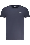 Koszulki męskie - PEPE JEANS MĘSKA KOSZULKA Z KRÓTKIM RĘKAWEM NIEBIESKA - miniaturka - grafika 1