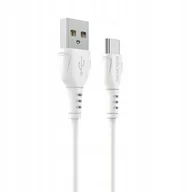 Kable USB - Borofone Kabel BX51 Triumph - USB na Typ C - 3A 1 metr biały - miniaturka - grafika 1