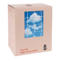 Pozostałe akcesoria dla kotów - TIAKI Siatka ochronna dla kota ze wzmocnieniem drucianym, jasnoszara - 4 x 3 m - miniaturka - grafika 1