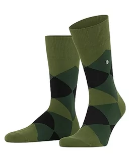 Burlington Mężczyźni Clyde M SO Organiczna Bawełna z wzorem 1 Para, Zielony (Cactus 7684), 40-46 - Skarpetki męskie - miniaturka - grafika 1