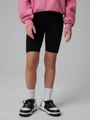 Spodnie i spodenki dla dziewczynek - 4F Legginsy kolarki dzianinowe dziewczęce - czarne 152 (11-12 lat) - miniaturka - grafika 1