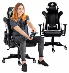 KRAKEN Fotel KRAKEN Biały 5907564504775 - Fotele gamingowe - miniaturka - grafika 1