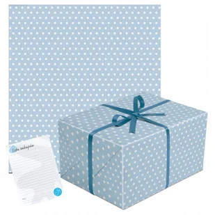 papier PREZENTOWY OZDOBNY NIEBIESKI do pakowania PREZENTY ŚWIĘTA urodziny - Scrapbooking papier PREZENTOWY OZDOBNY NIEBIESKI do pakowania PREZENTY ŚWIĘTA urodziny - Scrapbooking - miniaturka - grafika 1