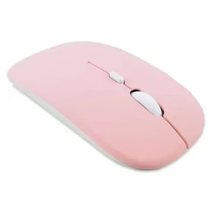 Myszka mysz bezprzewodowa komputerowa Alogy Mouse Bluetooth do laptopa tabletu Różowa - Myszki - miniaturka - grafika 1