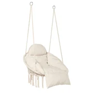 Fotele ogrodowe wiszące - Corciano Fotel wiszący gniazdko May beżowy - miniaturka - grafika 1