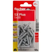 Kołki - Kołek rozporowy SX Plus 5 x 25 mm 50 szt. Fischer - miniaturka - grafika 1