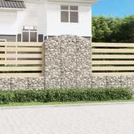 Ogrodzenia - Łukowaty kosz gabionowy 150x50x180/200 cm, galwanizowane żelazo - miniaturka - grafika 1