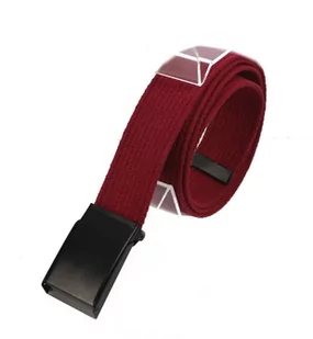 Pasek Parciany PolskaGalanteria Bawełniany PARCIAK 40 mm Z Czarną Klamrą Zatrzaskową Bordowy Szeroki Bardzo Długi XXL Nadwymiar - Paski - miniaturka - grafika 2