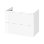 Szafki łazienkowe - Szafka łazienkowa pod umywalkę Senti Maletto 80 cm biały połysk - miniaturka - grafika 1