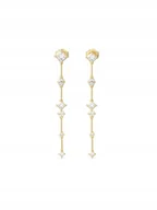 Kolczyki - Guess Galaxy złote kolczyki wiszące z kryształami JUBE05561JW PREZENT - miniaturka - grafika 1