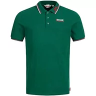 Koszulki męskie - Lonsdale Męska koszulka polo Lion Slim Fit, zielone butelki, L - miniaturka - grafika 1
