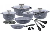 Zestawy garnków i patelni - ZILNER ZILNER ZESTAW GARNKÓW MARMUROWYCH 17 ELE ZILNER ZL-7060 - miniaturka - grafika 1